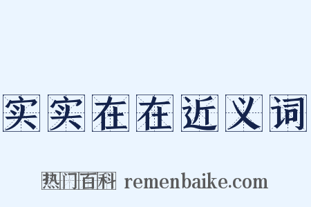实实在在近义词是什么意思的图片